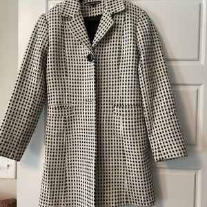 Dalia wool walker black and white checked coat.